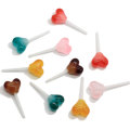 Multi Color Heart Candy Shaped Resin Cabochon Voor Handgemaakte Ambachtelijke Werk Decoratie Kralen Charms DIY Toy Ornaments