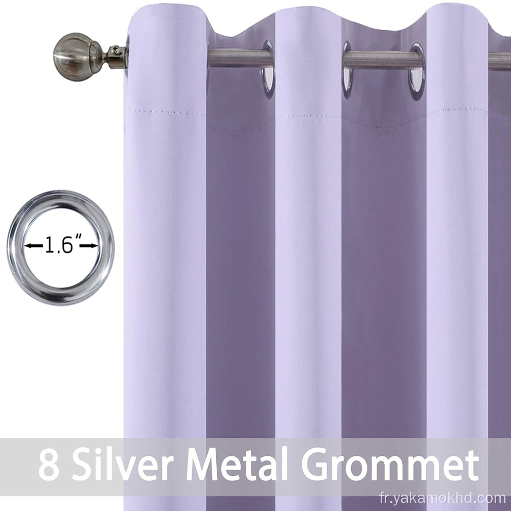 Rideaux occultants lilas pour chambre de fille