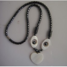 Collier de coquille de perle d&#39;hématite