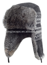 Knit winter cap with embroidery