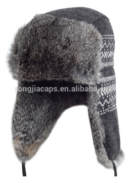 Knit winter cap with embroidery