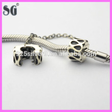 Alibaba wholesale factory direct sale 925 sterling silver stopper chains beads