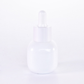 White glass special shape essential oil bottle