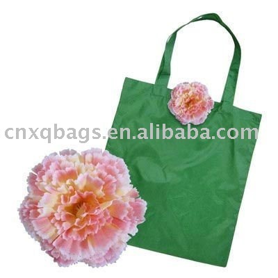 2015 Eco polyester foldable flower l shaped bag