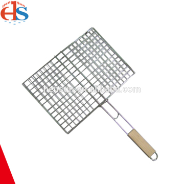 Chrome Grill Wire Mesh with Wood Handle