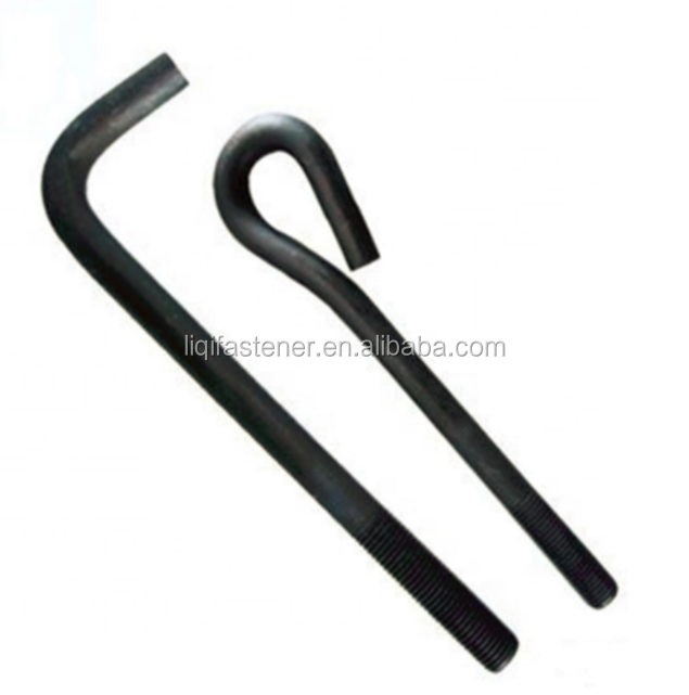 High quality carbon steel L/J / U / I Shape Foundation Bolts Anchor Bolts extension