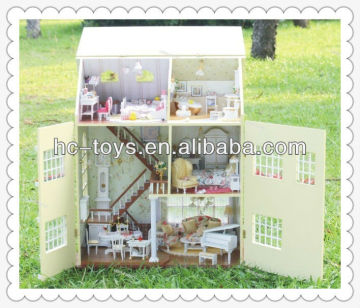 Assembly Wooden House, Mucical Wooden Villa, Wooden Doll House