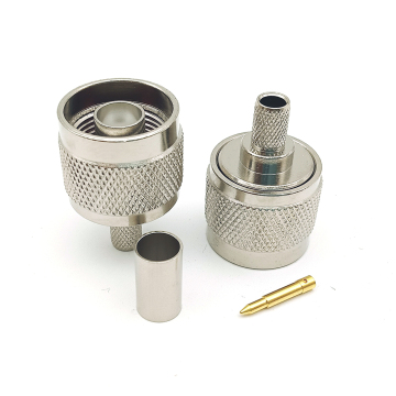 Straight Crimp Solder N Male Plug Coaxial Connector