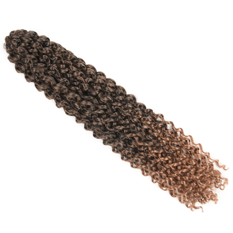 High Temperature Fiber Synthetic Crochet Water Wave Ombre Braiding Hair For Passionate Twist