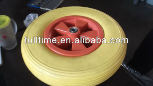 flat free pu wheel 4.00-8 for wheel barrow