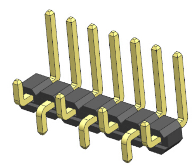 Tipo dobra do cabeçalho do pino de 2.54mm SMT que dobra-se