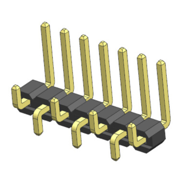 Tipo dobra do cabeçalho do pino de 2.54mm SMT que dobra-se