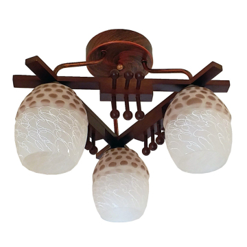 Wooden Plant Hanging Light Glass ceiling Lighting