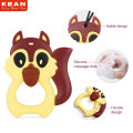 Schnelle Lieferung Weihnachtsgeschenke FDA genehmigt Cute Squirrel Baby Beißring Silikon