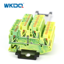 Tool free spring terminal block