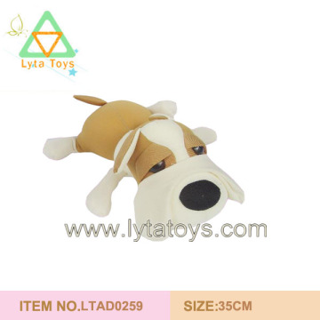 Plush Stuffed Brown and White Dog Toy