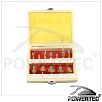 POWERTEC 12PCS High quality Router bit (classical plunge bit)