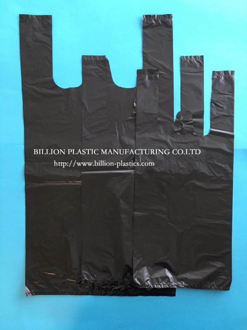 Black Plastic Garbage T Shirt Clear Custom Packaging Deli Saddle Bag
