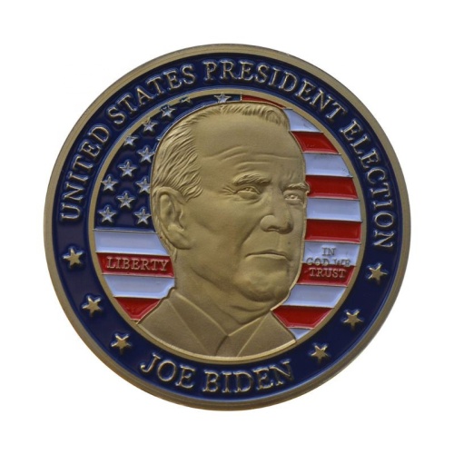 Moneda Joe Biden de colección chapada en oro de metal personalizado