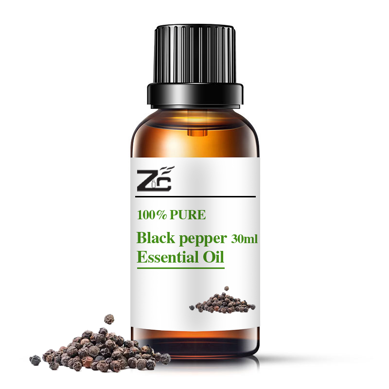 Olio di pepe nero puro al 100%, olio di pepe nero organico naturale