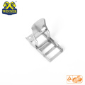 White Zinc Webbing Buckle 2 Inch Steel Overcenter Buckle