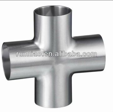 sanitary four way tee pipe fitting