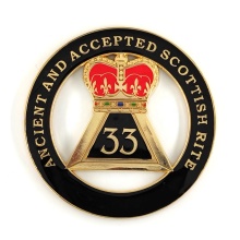 Wholesale Scottish Rite 33 Crown Masonic Car Emblems - 3" Round