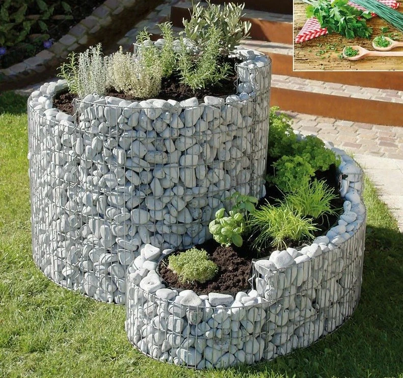 Galvanized Landscaping Gabion Planter