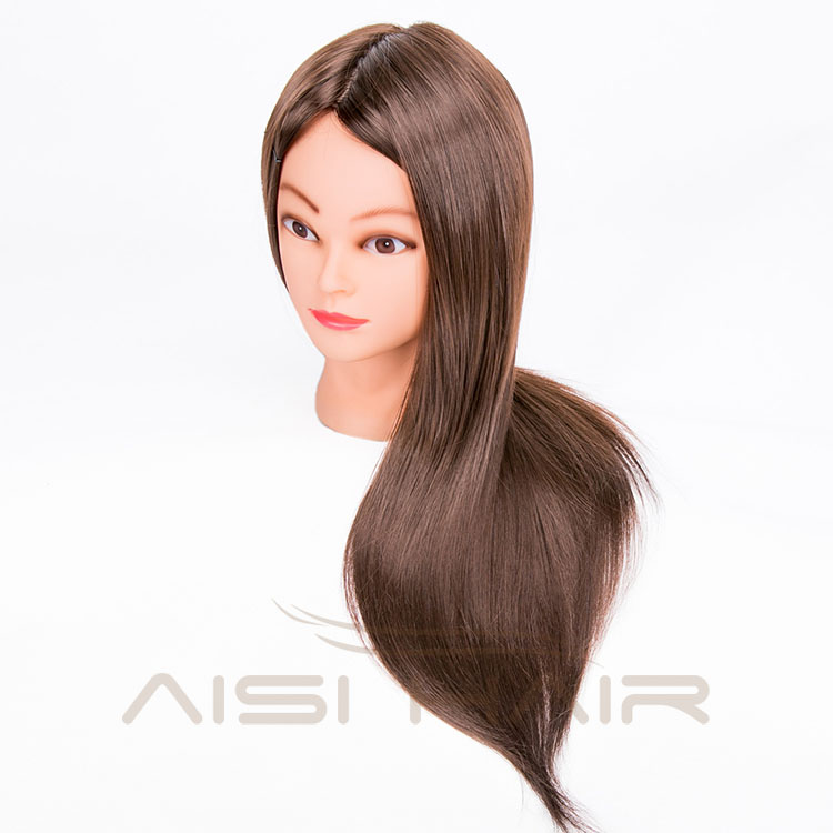 Aisi Hair Wholesale Salon Training Head with Synthetic Hair and Clamp Holder