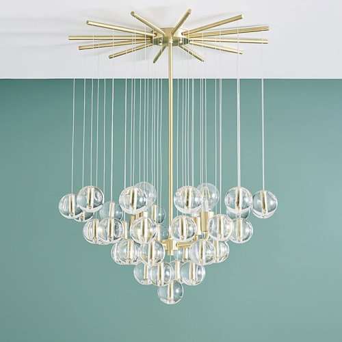 LEDER Beaded Chandeliers Pẹlu Kirisita