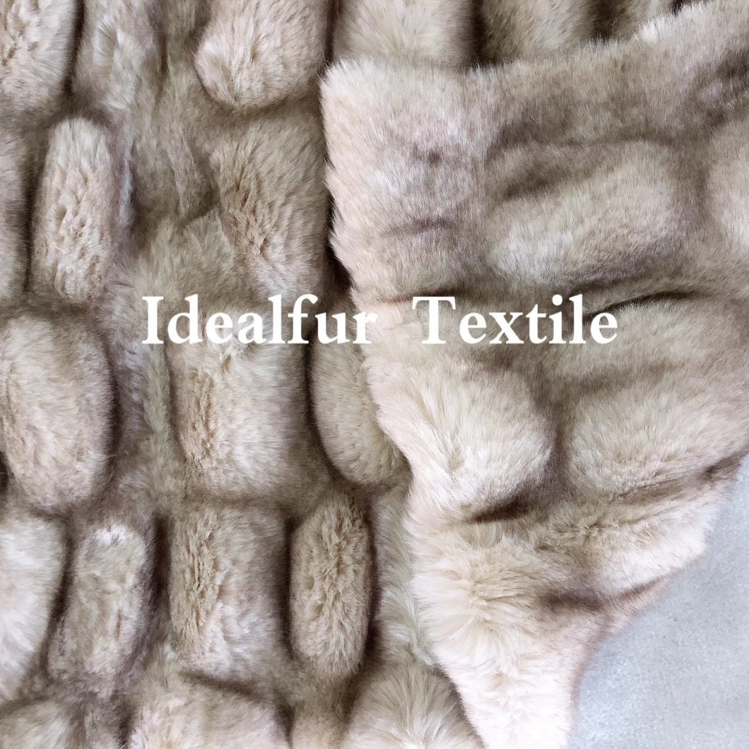 Pressure Printing Super Soft Imitation Rabbit Fur