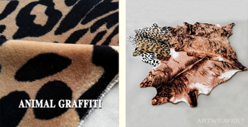 Animal Graffiti Faux Fur Rug