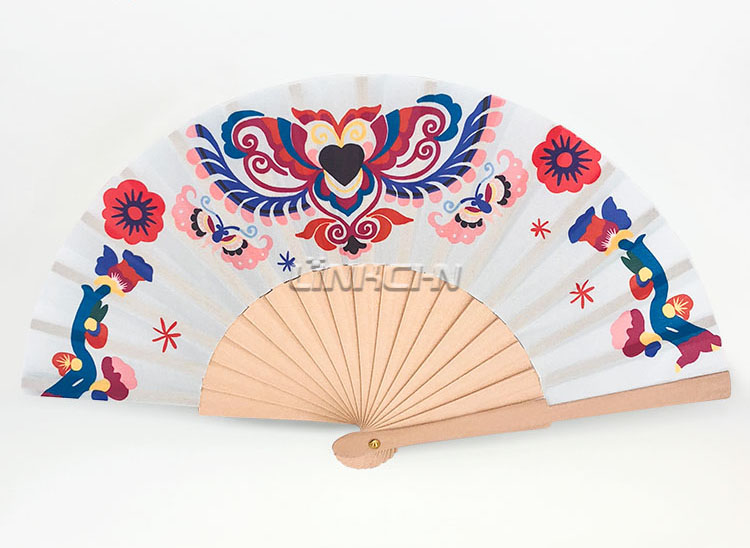 Custom foldable wooden hand fan with your logo