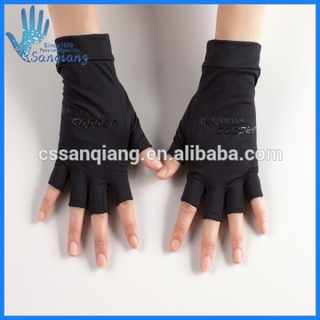 woman's recovery compression half finger copper gloves,recovery compression copper gloves