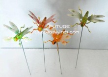 6" Grasshopper Garden Plant Stakes