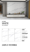 Rock slab skin with Alpine white
