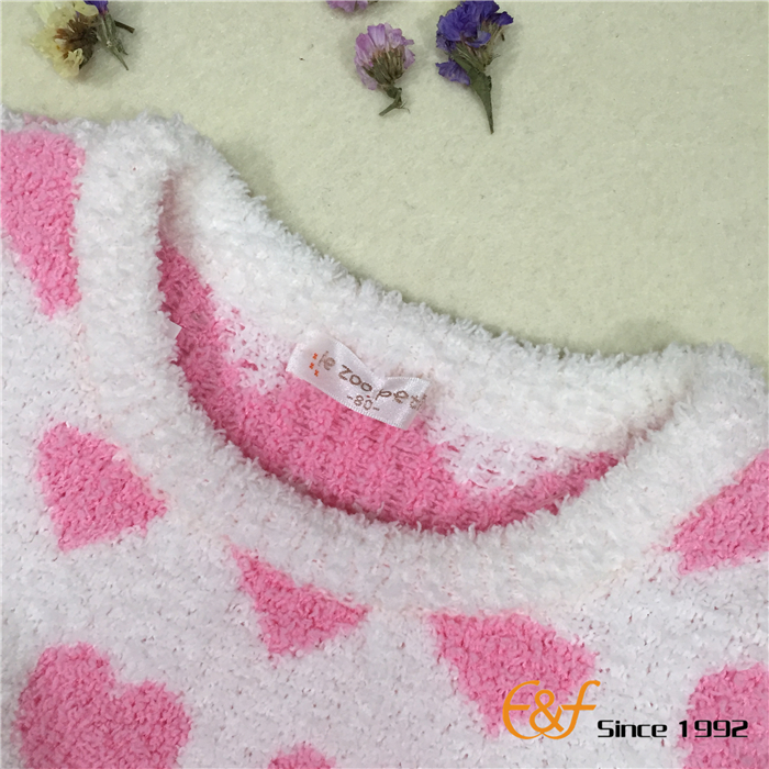 polyester yarn knitted girl sweater