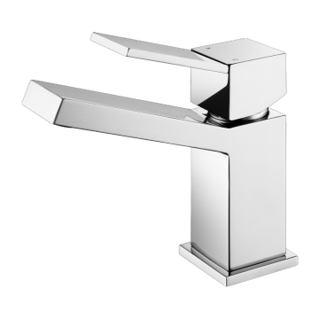 Square single lever basin mixer