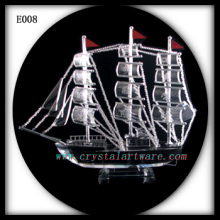 crystal model of sailing boat E008