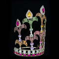 Grote kleurrijke prinses meisje Pageant Crown Tiara