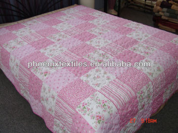 elegant patchwork indian cotton quilted bedspread