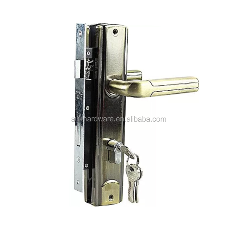 85 Aluminum lever with iron front plate door locks set in Africa Market