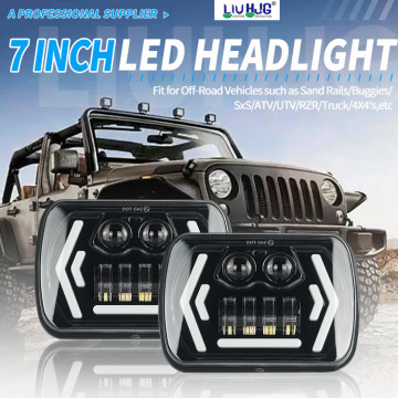 Motorcycle Truck LED Square Headlights
