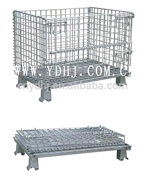 Steel bulk storage cage container