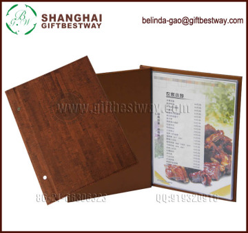 Price competitive wholesale high quality bar leather menu, food menu design, restaurant suppliers menu cover