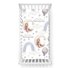 Breathable Organic Bamboo Cotton Fitted Baby Crib Sheets