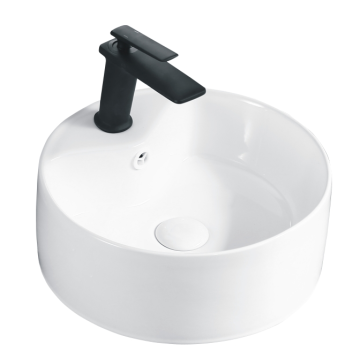 Round Counter Top Ceramic Basin With Tap Hole