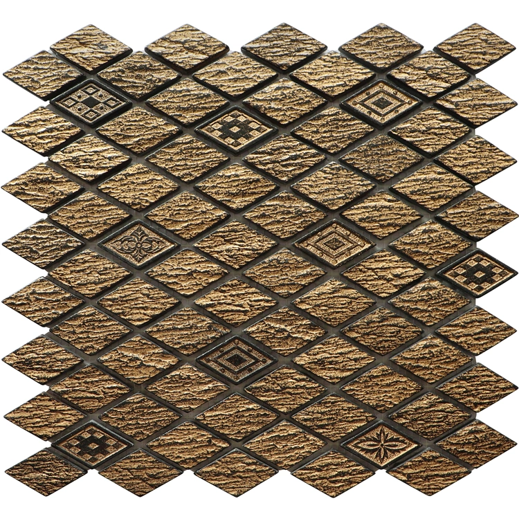 Rhombus Shape 3D Wall Resin Mosaic Tile