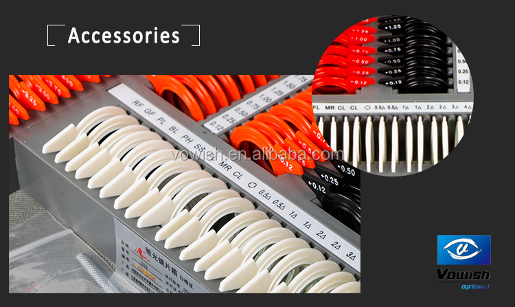 CE Approved good quality 266 pieces trial lens set 266 plastic trial frame