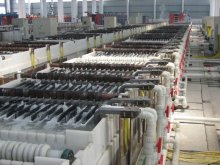 Continuous wire electroplating machine with ultrasonic cleaning